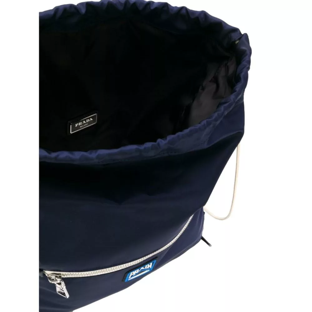 Prada Zaino Navy Tessuto Nylon Drawstring Backpack Prada Zaino Navy Tessuto Nylon Drawstring Backpack | Image 7