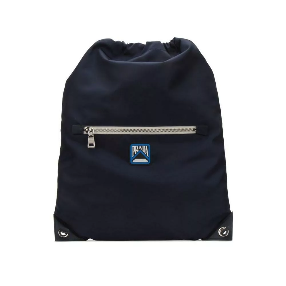 Prada Zaino Navy Tessuto Nylon Drawstring Backpack Prada Zaino Navy Tessuto Nylon Drawstring Backpack | Image 3