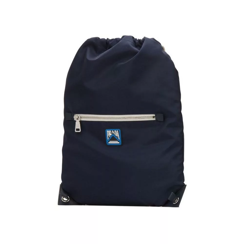 Prada Zaino Navy Tessuto Nylon Drawstring Backpack Prada Zaino Navy Tessuto Nylon Drawstring Backpack | Image 4