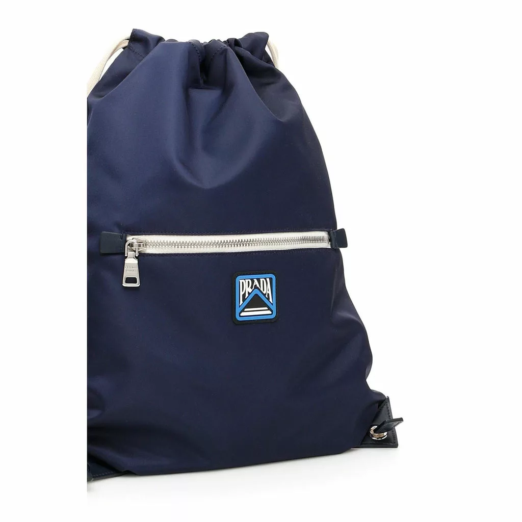 Prada Zaino Navy Tessuto Nylon Drawstring Backpack Prada Zaino Navy Tessuto Nylon Drawstring Backpack | Image 5