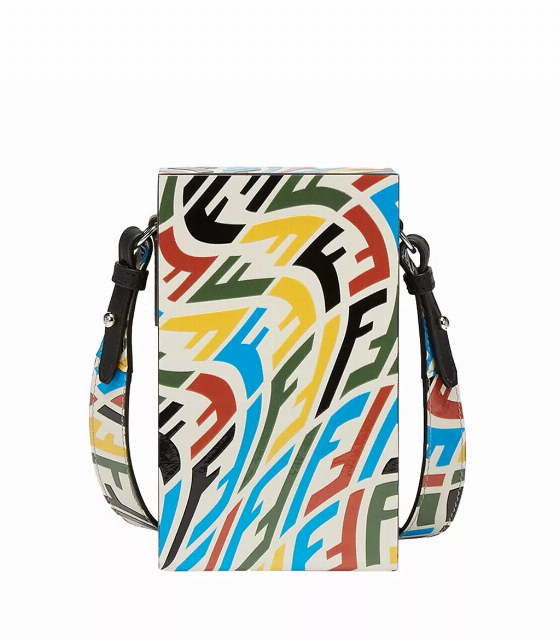 Fendi Vertigo Vertical Box Multicolor Leather Shoulder Bag | Image 1
