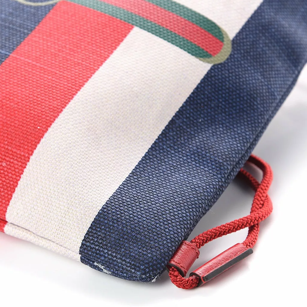 Gucci Zaino Multicolor Canvas Striped Drawstring Tote Backpack Gucci Zaino Multicolor Canvas Striped Drawstring Tote Backpack | Image 4
