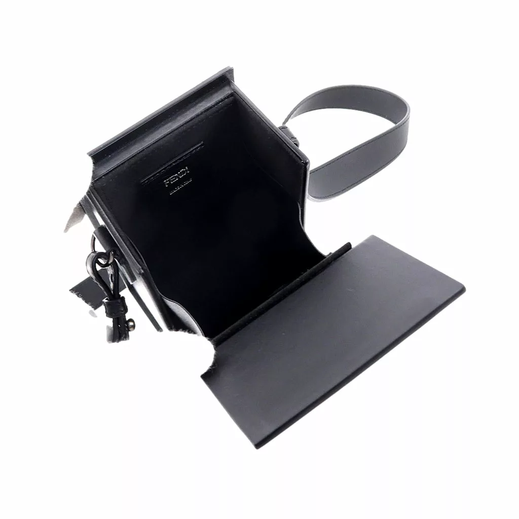 Fendi Roma Vertical Box Black Leather Shoulder Bag Fendi Roma Vertical Box Black Leather Shoulder Bag | Image 8