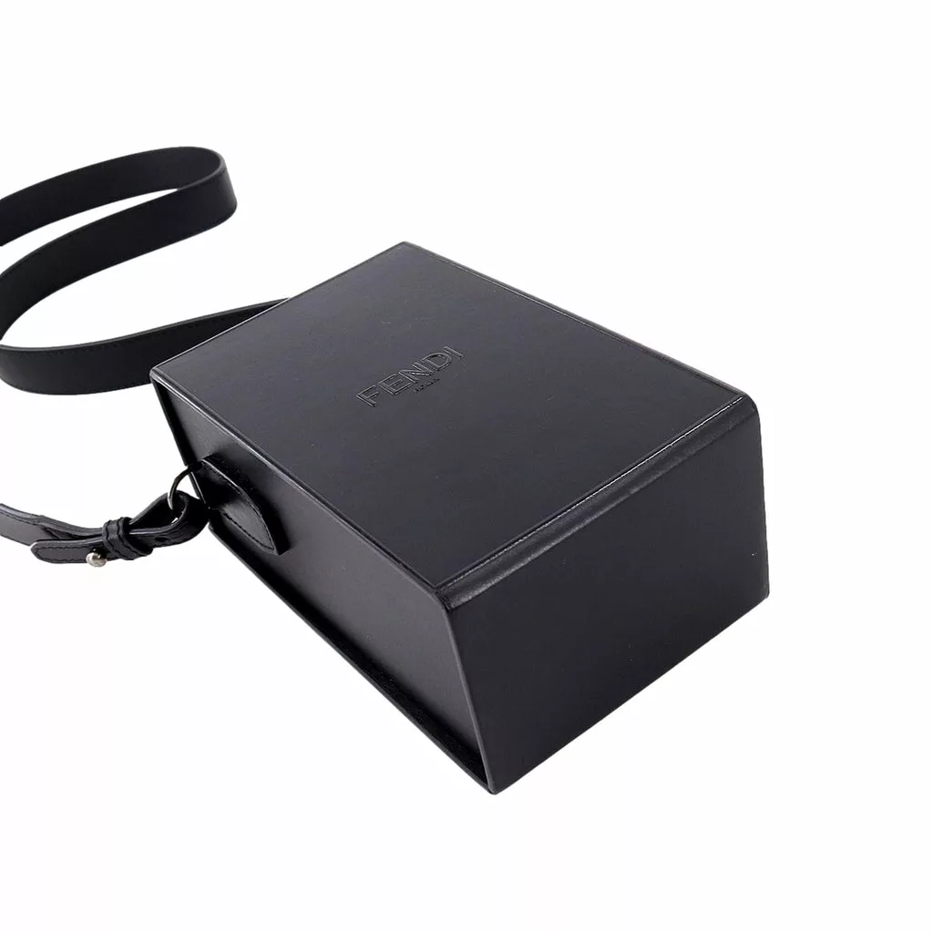 Fendi Roma Vertical Box Black Leather Shoulder Bag Fendi Roma Vertical Box Black Leather Shoulder Bag | Image 6