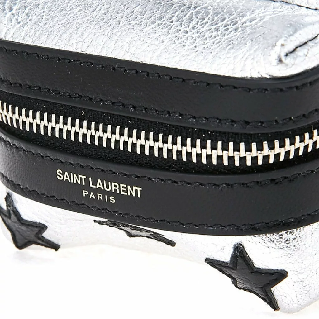 Saint Laurent Silver/Black Unisex Zip Backpack Key Chain Black Stars Saint Laurent Silver/Black Unisex Zip Backpack Key Chain Black Stars | Image 10