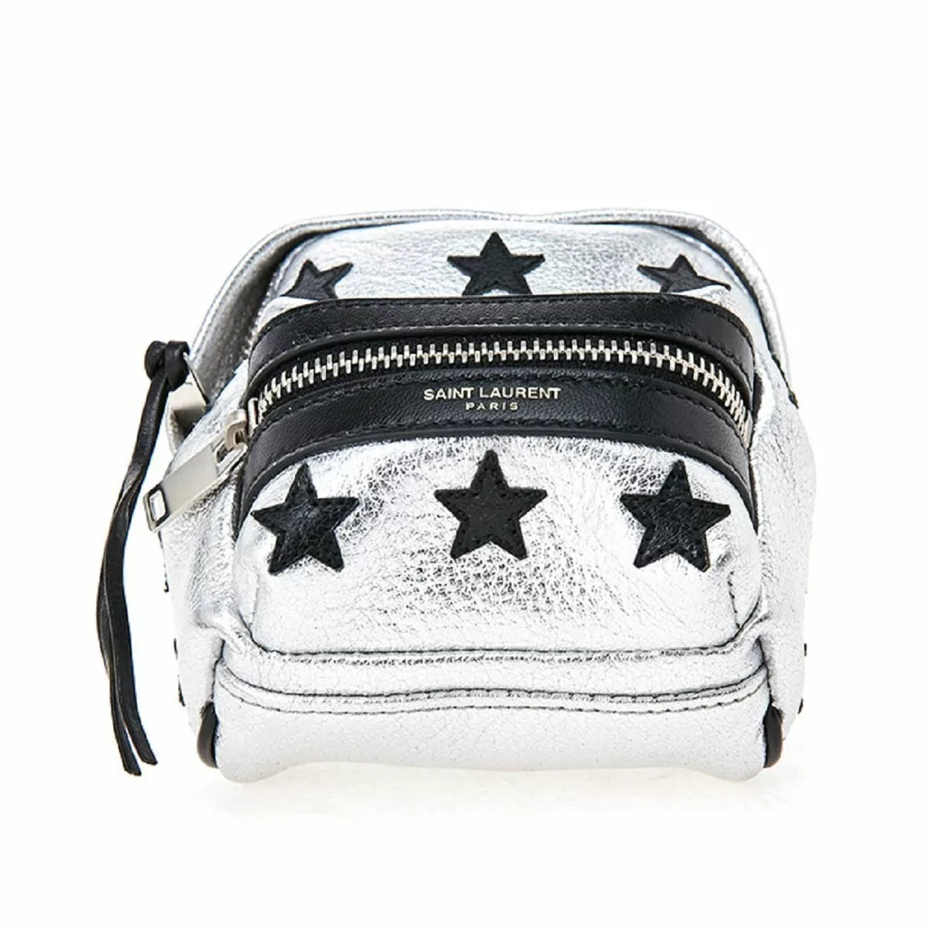 Saint Laurent Silver/Black Unisex Zip Backpack Key Chain Black Stars Saint Laurent Silver/Black Unisex Zip Backpack Key Chain Black Stars | Image 7