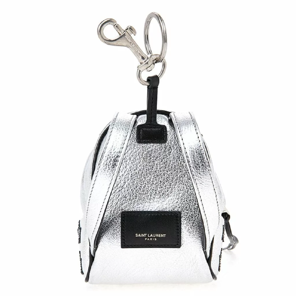 Saint Laurent Silver/Black Unisex Zip Backpack Key Chain Black Stars Saint Laurent Silver/Black Unisex Zip Backpack Key Chain Black Stars | Image 8