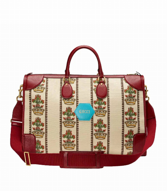 Gucci 100 Centennial Music Is Mine Jacquard Leather Duffel Bag | Image 1