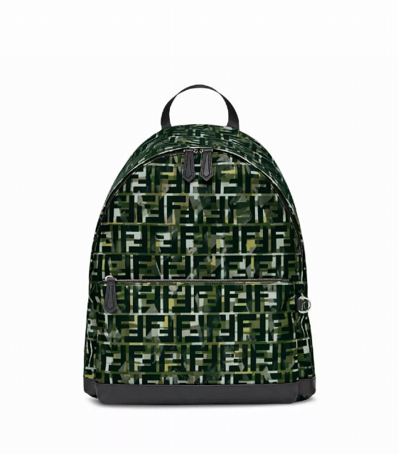 Fendi Unisex FF Multicolor Camouflage Backpack | Image 1