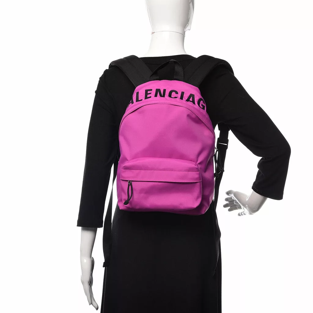 Balenciaga Logo Wheel Sport Nylon Pink Backpack Balenciaga Logo Wheel Sport Nylon Pink Backpack | Image 3
