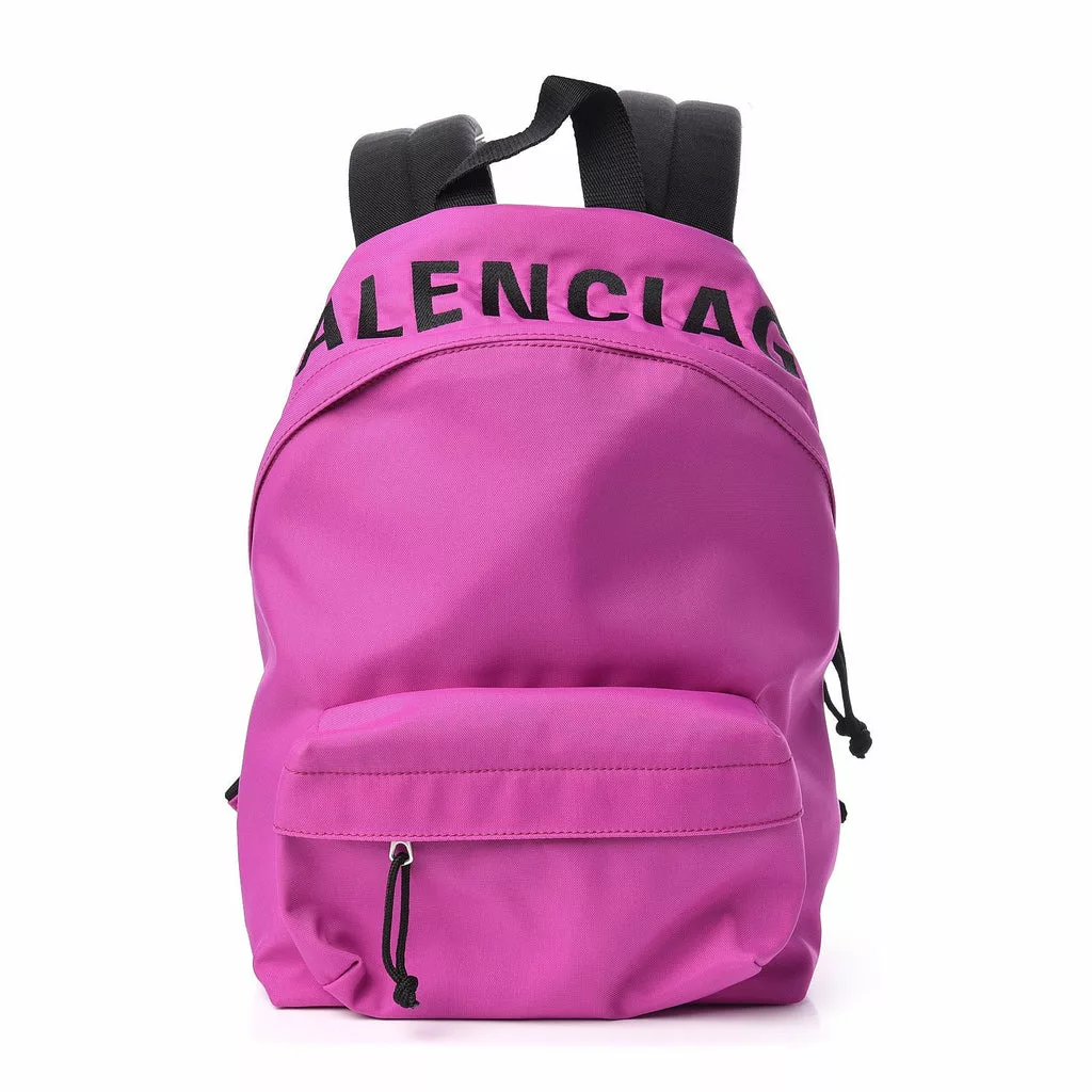 Balenciaga Logo Wheel Sport Nylon Pink Backpack Balenciaga Logo Wheel Sport Nylon Pink Backpack | Image 2