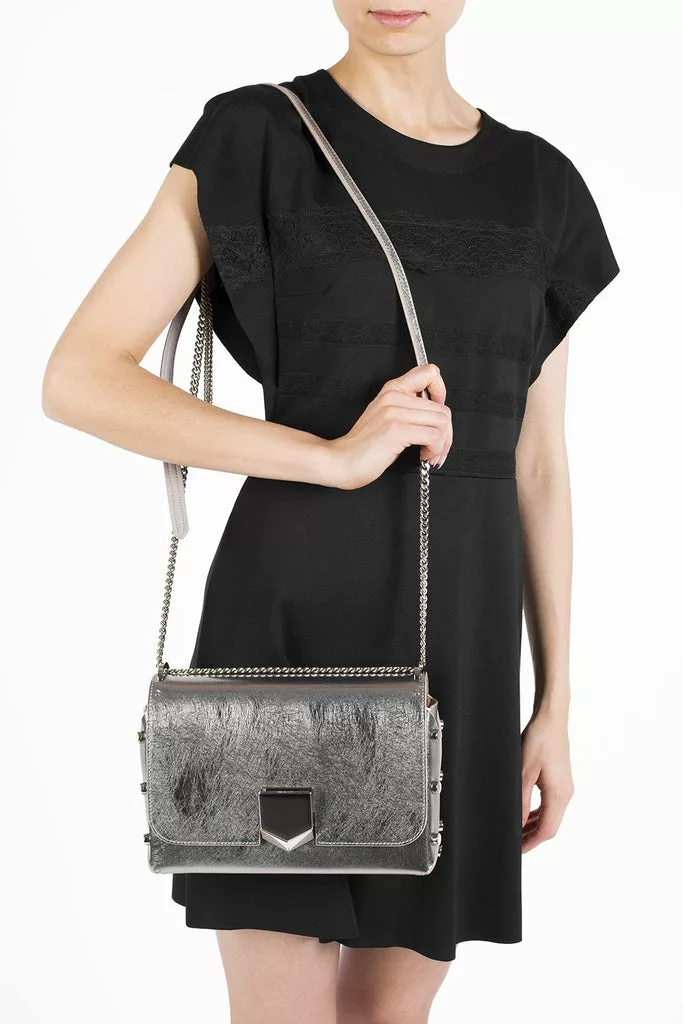 Jimmy Choo Metallic Silver Lockett Crossbody Shoulder Bag Jimmy Choo Metallic Silver Lockett Crossbody Shoulder Bag | Image 5