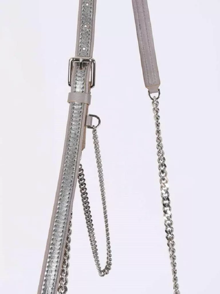 Jimmy Choo Metallic Silver Lockett Crossbody Shoulder Bag Jimmy Choo Metallic Silver Lockett Crossbody Shoulder Bag | Image 6