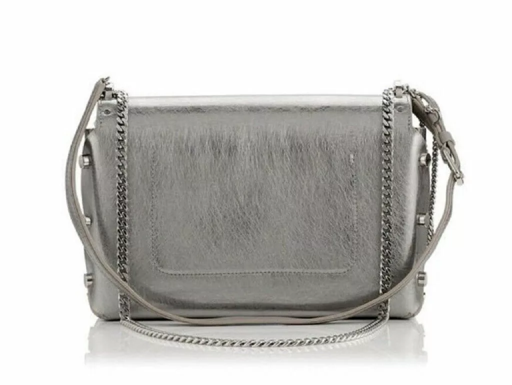 Jimmy Choo Metallic Silver Lockett Crossbody Shoulder Bag Jimmy Choo Metallic Silver Lockett Crossbody Shoulder Bag | Image 4