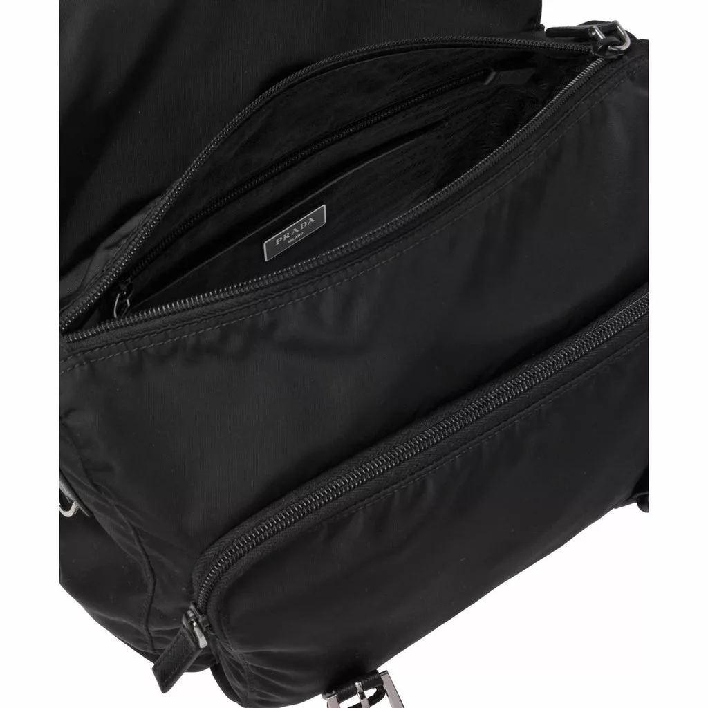 Prada Black Nylon Triangle Logo Messenger Bag Prada Black Nylon Triangle Logo Messenger Bag | Image 6