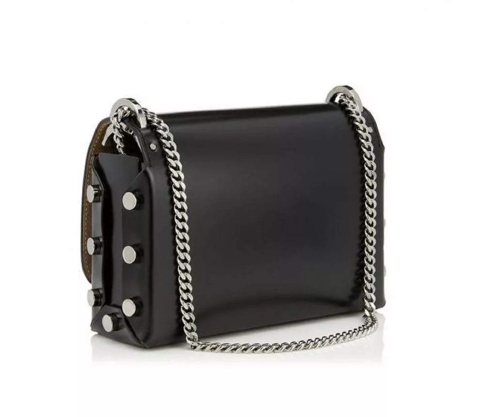 Jimmy Choo Lockett Petite Black Leather Gold Silver Studs Jimmy Choo Lockett Petite Black Leather Gold Silver Studs | Image 5