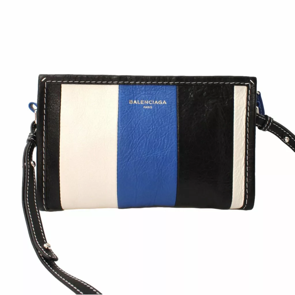 Balenciaga Bazar Multicolor Striped Leather Cross Body Bag Balenciaga Bazar Multicolor Striped Leather Cross Body Bag | Image 4