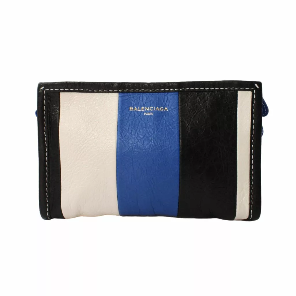 Balenciaga Bazar Multicolor Striped Leather Cross Body Bag Balenciaga Bazar Multicolor Striped Leather Cross Body Bag | Image 2