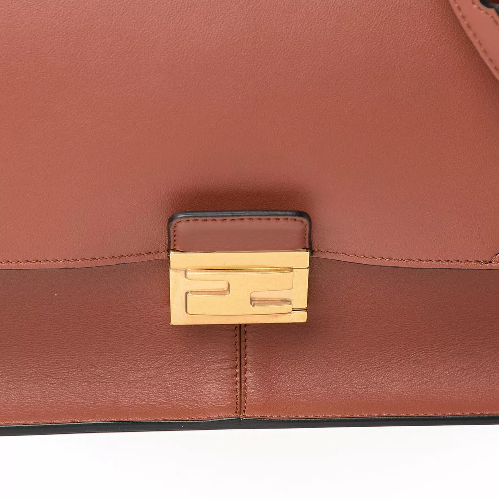 Fendi Kan U Rust Brown Calfskin Leather Large Shoulder Bag Fendi Kan U Rust Brown Calfskin Leather Large Shoulder Bag | Image 7