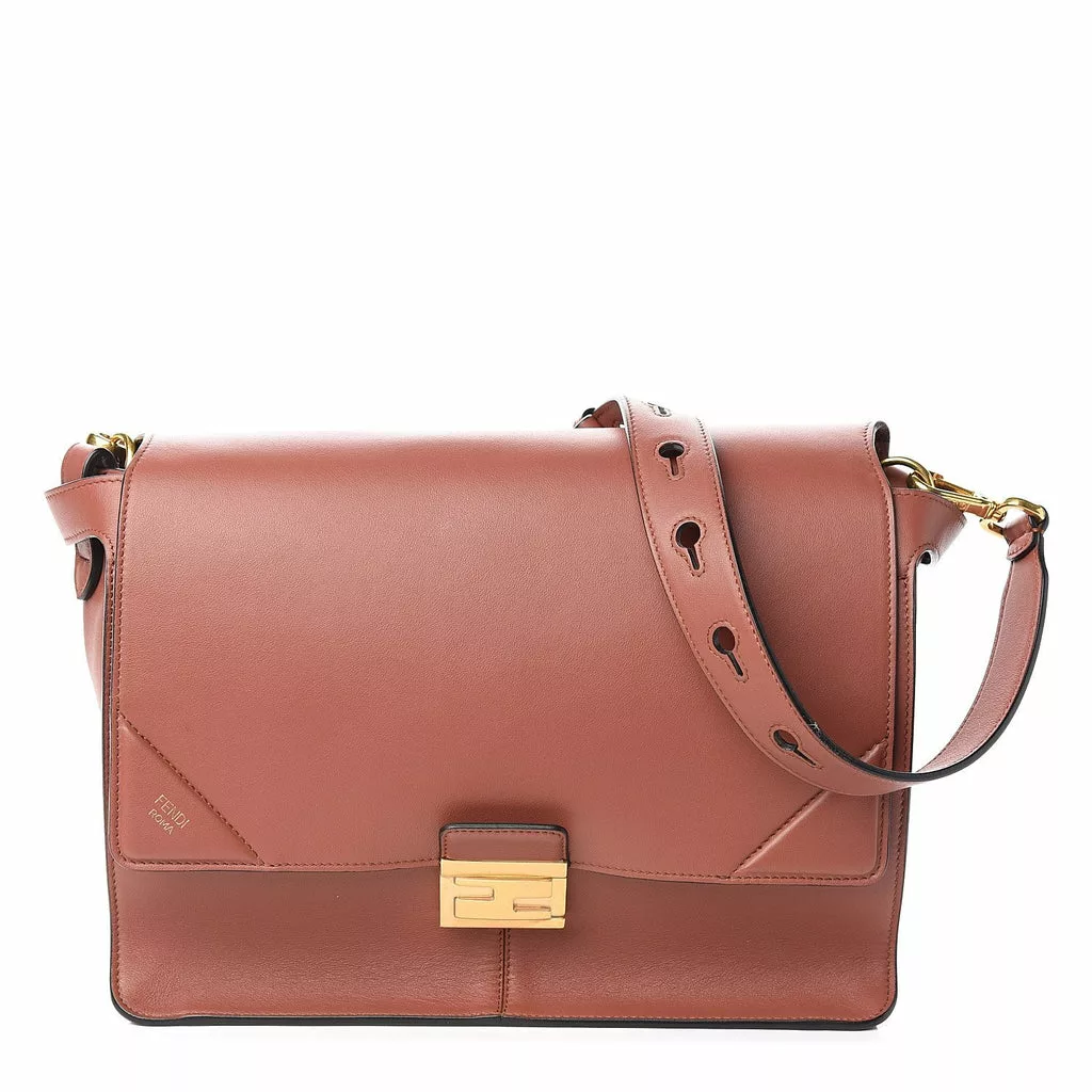 Fendi Kan U Rust Brown Calfskin Leather Large Shoulder Bag Fendi Kan U Rust Brown Calfskin Leather Large Shoulder Bag | Image 1