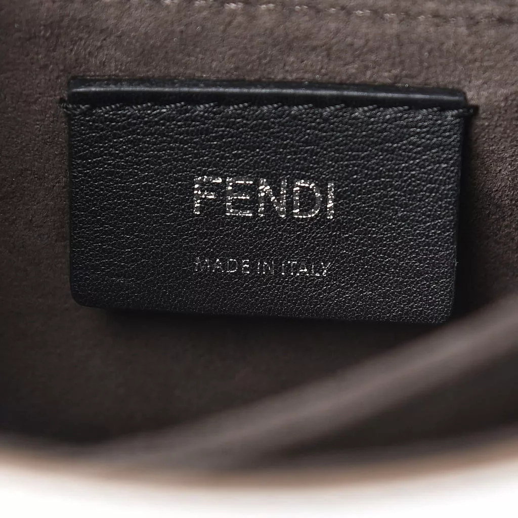 Fendi Kan I Metallic Silver Calfskin Scalloped Studded Bag Fendi Kan I Metallic Silver Calfskin Scalloped Studded Bag | Image 9