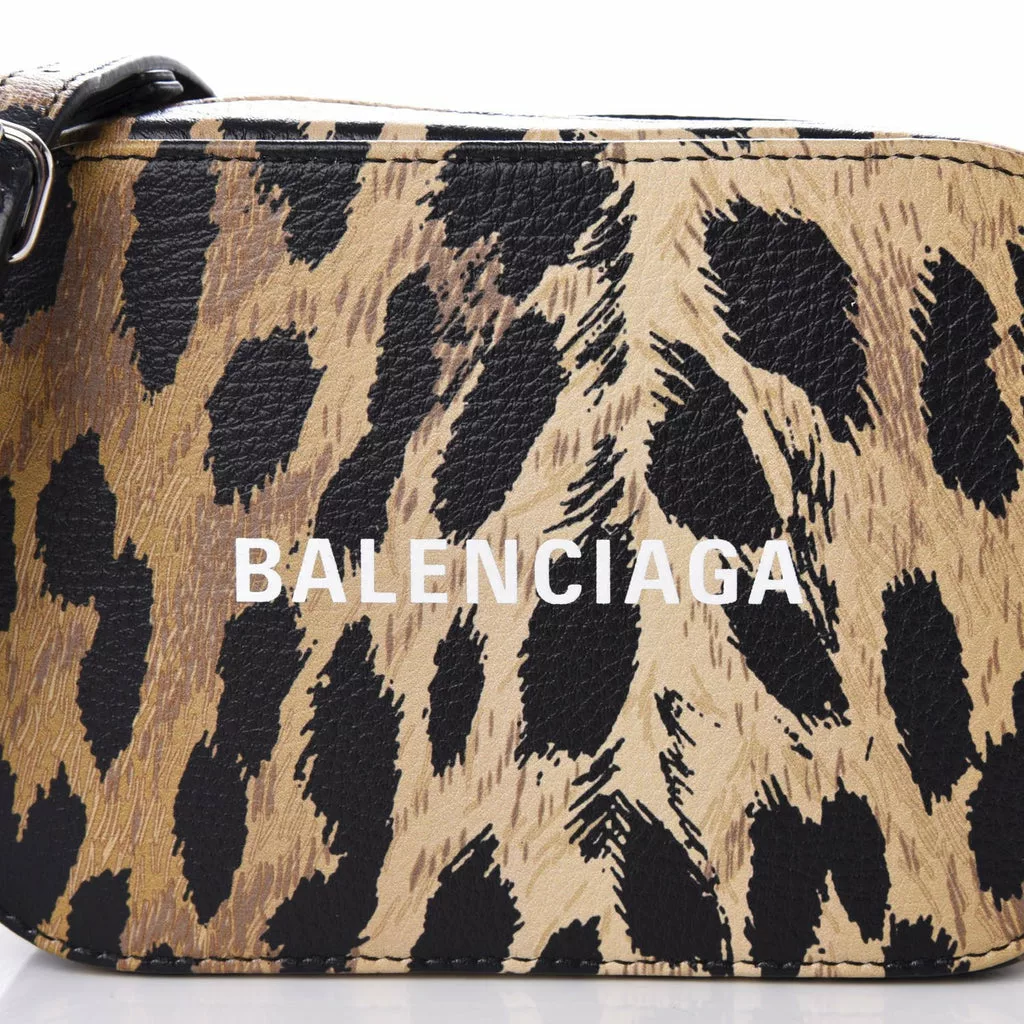 Balenciaga Calfskin Logo Printed Leopard XS Everyday Camera Bag Balenciaga Calfskin Logo Printed Leopard XS Everyday Camera Bag | Image 7