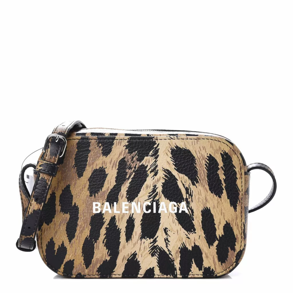 Balenciaga Calfskin Logo Printed Leopard XS Everyday Camera Bag Balenciaga Calfskin Logo Printed Leopard XS Everyday Camera Bag | Image 1
