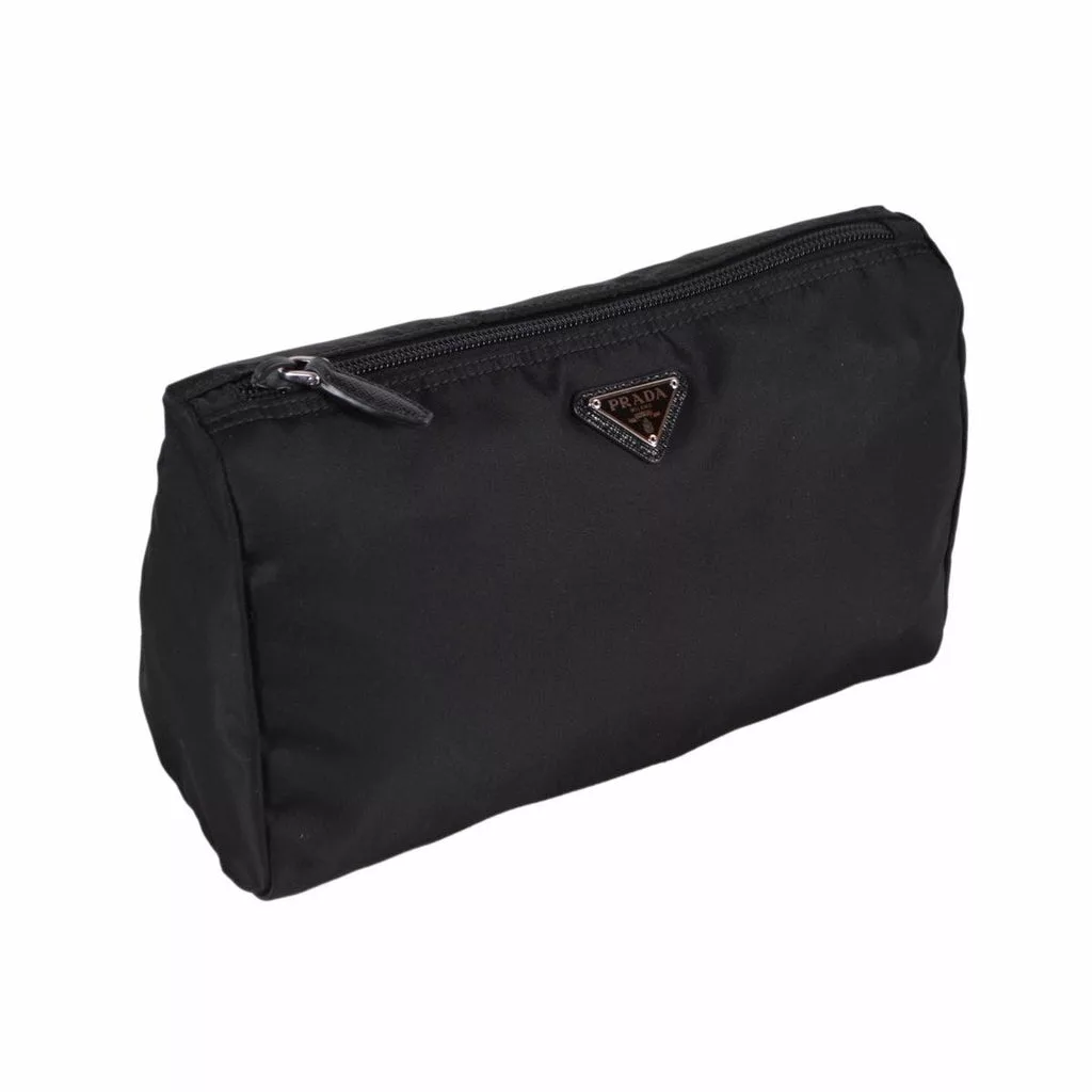 Prada Necessaire Black Tessuto Nylon Small Toiletry Case Prada Necessaire Black Tessuto Nylon Small Toiletry Case | Image 3