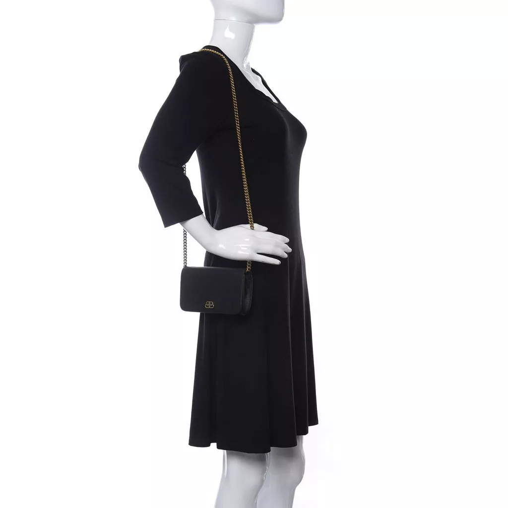 Balenciaga BB Grained Calfskin Black Wallet On Chain Cross Body Balenciaga BB Grained Calfskin Black Wallet On Chain Cross Body | Image 15