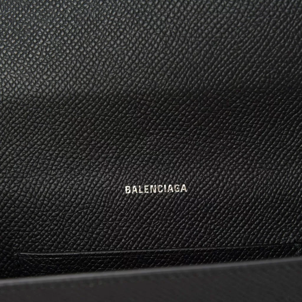 Balenciaga BB Grained Calfskin Black Wallet On Chain Cross Body Balenciaga BB Grained Calfskin Black Wallet On Chain Cross Body | Image 13