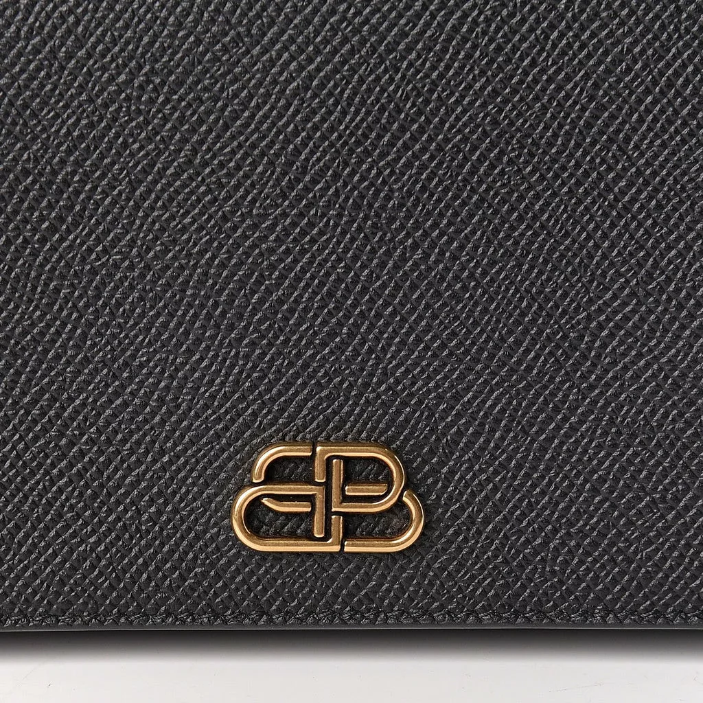 Balenciaga BB Grained Calfskin Black Wallet On Chain Cross Body Balenciaga BB Grained Calfskin Black Wallet On Chain Cross Body | Image 7