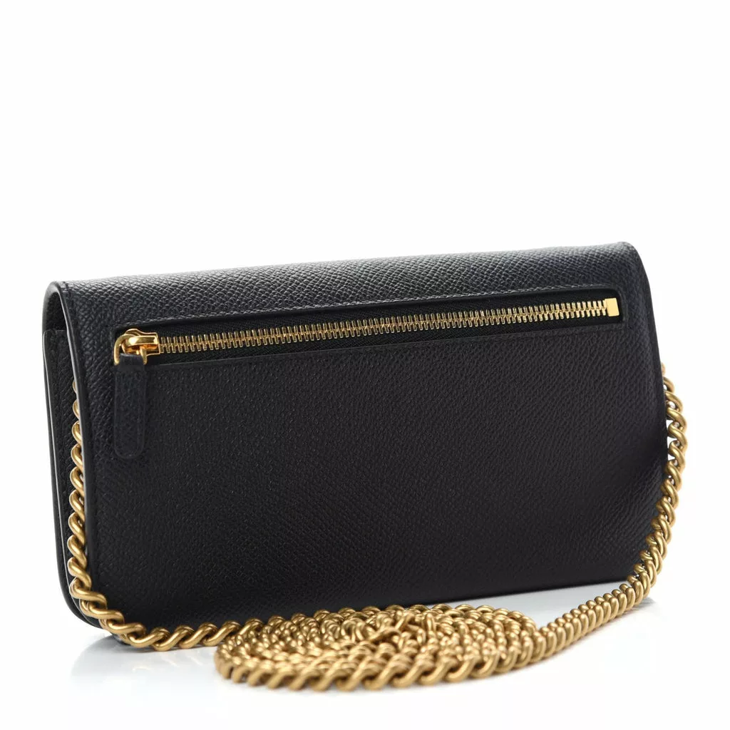 Balenciaga BB Grained Calfskin Black Wallet On Chain Cross Body Balenciaga BB Grained Calfskin Black Wallet On Chain Cross Body | Image 4