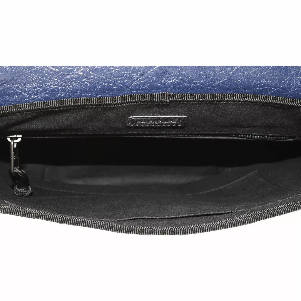 Balenciaga Arena Blue Lambskin Leather Flap Messenger Bag Balenciaga Arena Blue Lambskin Leather Flap Messenger Bag | Image 6