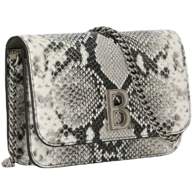 Balenciaga B Python Print Calfskin Leather Wallet on Chain Bag Balenciaga B Python Print Calfskin Leather Wallet on Chain Bag | Image 3