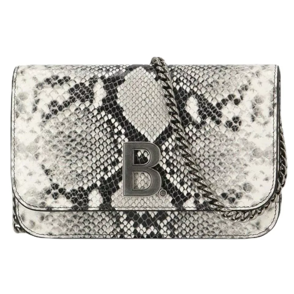 Balenciaga B Python Print Calfskin Leather Wallet on Chain Bag Balenciaga B Python Print Calfskin Leather Wallet on Chain Bag | Image 2
