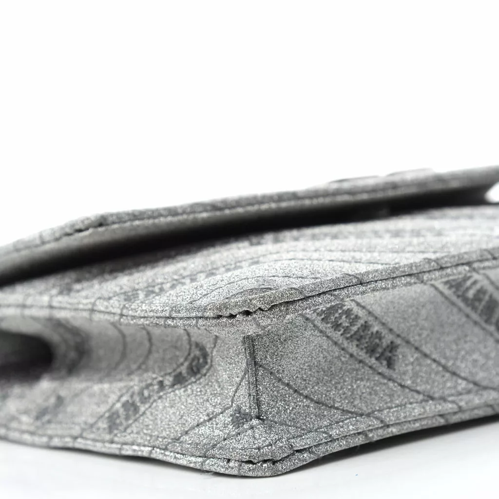 Balenciaga BB Silver Glittered Leather Wallet on Chain Bag Balenciaga BB Silver Glittered Leather Wallet on Chain Bag | Image 11