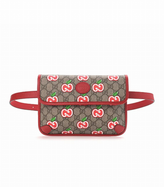 Gucci Supreme Canvas GG Apple Print Belt Bag | Image 1