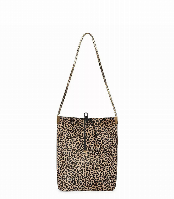 Saint Laurent Suzanne Pony Hair Leopard Print Small Hobo Bag | Image 1