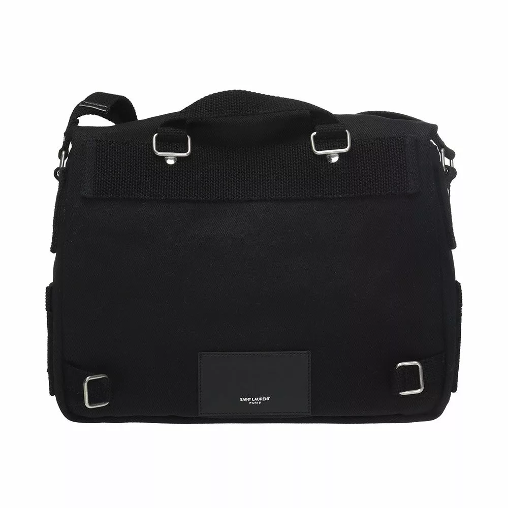 Saint Laurent Sac Army Black Canvas Messenger Bag Saint Laurent Sac Army Black Canvas Messenger Bag | Image 7
