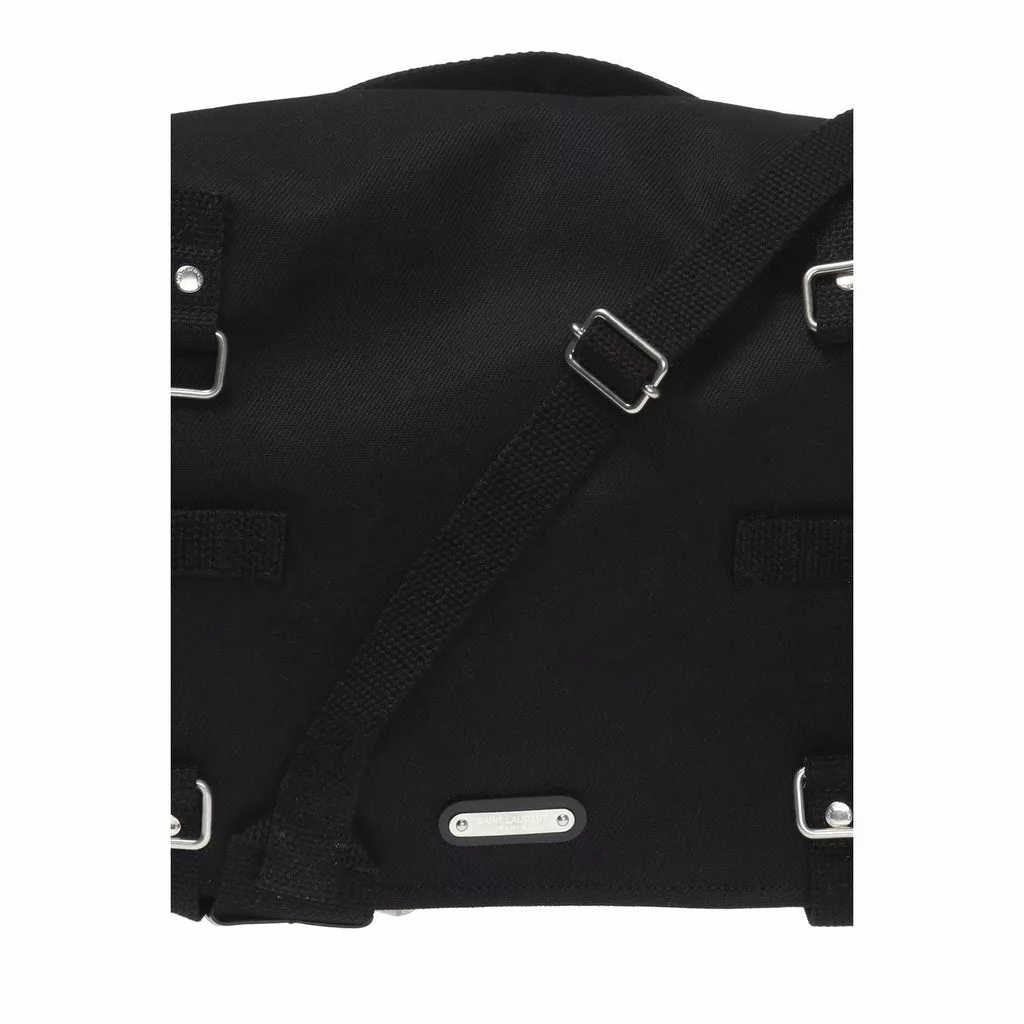 Saint Laurent Sac Army Black Canvas Messenger Bag Saint Laurent Sac Army Black Canvas Messenger Bag | Image 4