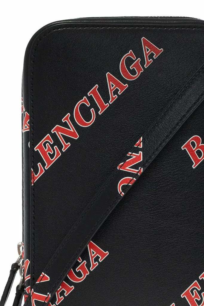 Balenciaga Black Calfskin Leather Sport Print Phone Holder Bag Balenciaga Black Calfskin Leather Sport Print Phone Holder Bag | Image 6