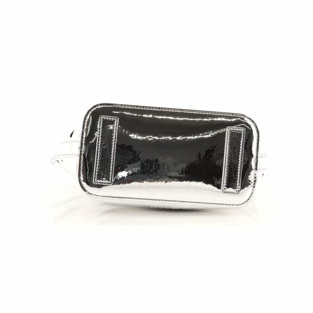Balenciaga Neo Basket Metallic Silver Leather Small Satchel Bag Balenciaga Neo Basket Metallic Silver Leather Small Satchel Bag | Image 8