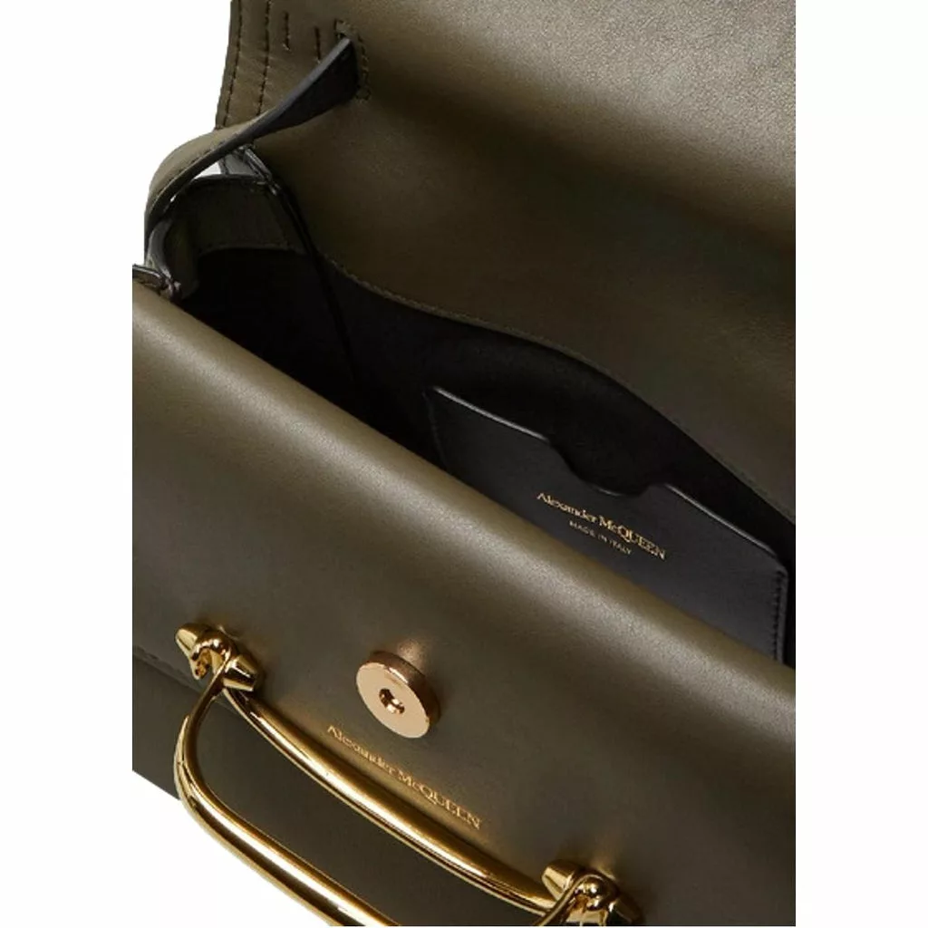 Alexander McQueen The Story Bag Khaki Leather Small Satchel Alexander McQueen The Story Bag Khaki Leather Small Satchel | Image 6