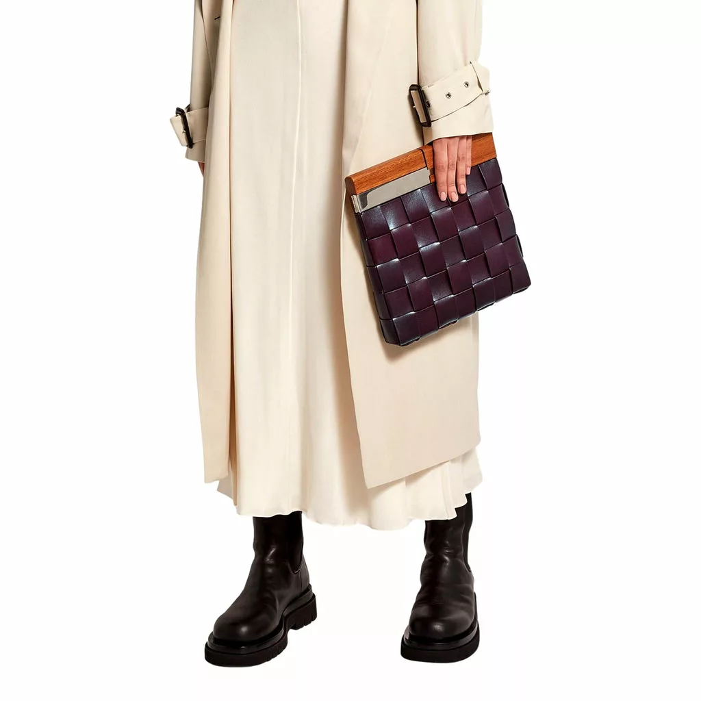 Bottega Veneta 'BV SNAP' Burgundy Mogano Grape Bottega Veneta 'BV SNAP' Burgundy Mogano Grape | Image 7