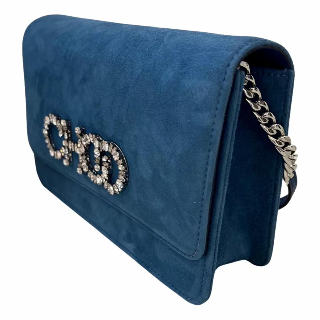 Jimmy Choo Kalina Parrot Blue Suede Chain Jimmy Choo Kalina Parrot Blue Suede Chain | Image 3