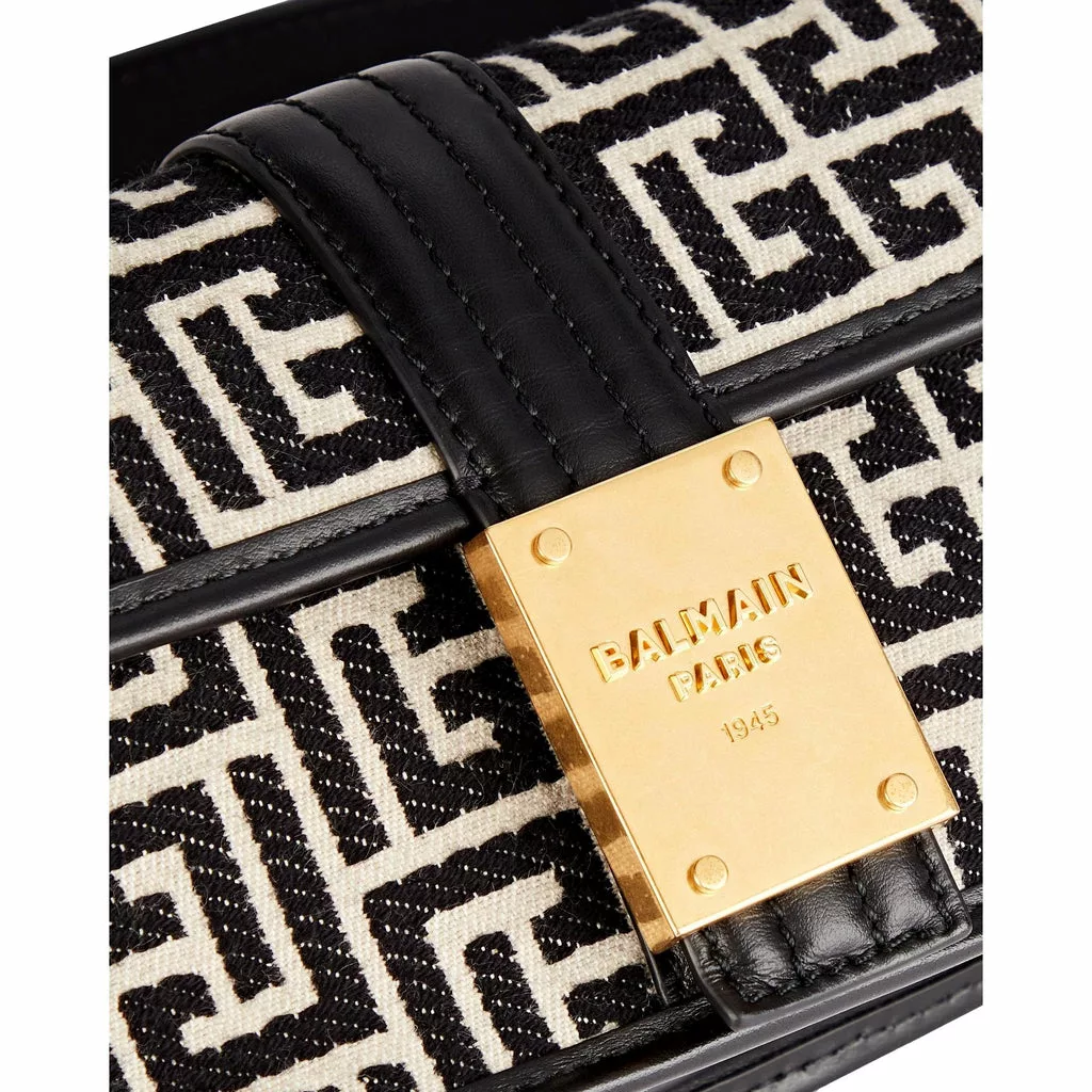 Balmain 1945 Monogram Jacquard Belt Bag Black Balmain 1945 Monogram Jacquard Belt Bag Black | Image 10