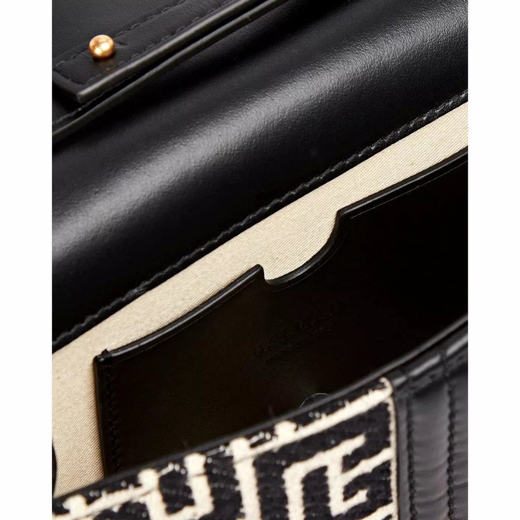 Balmain 1945 Monogram Jacquard Belt Bag Black Balmain 1945 Monogram Jacquard Belt Bag Black | Image 7