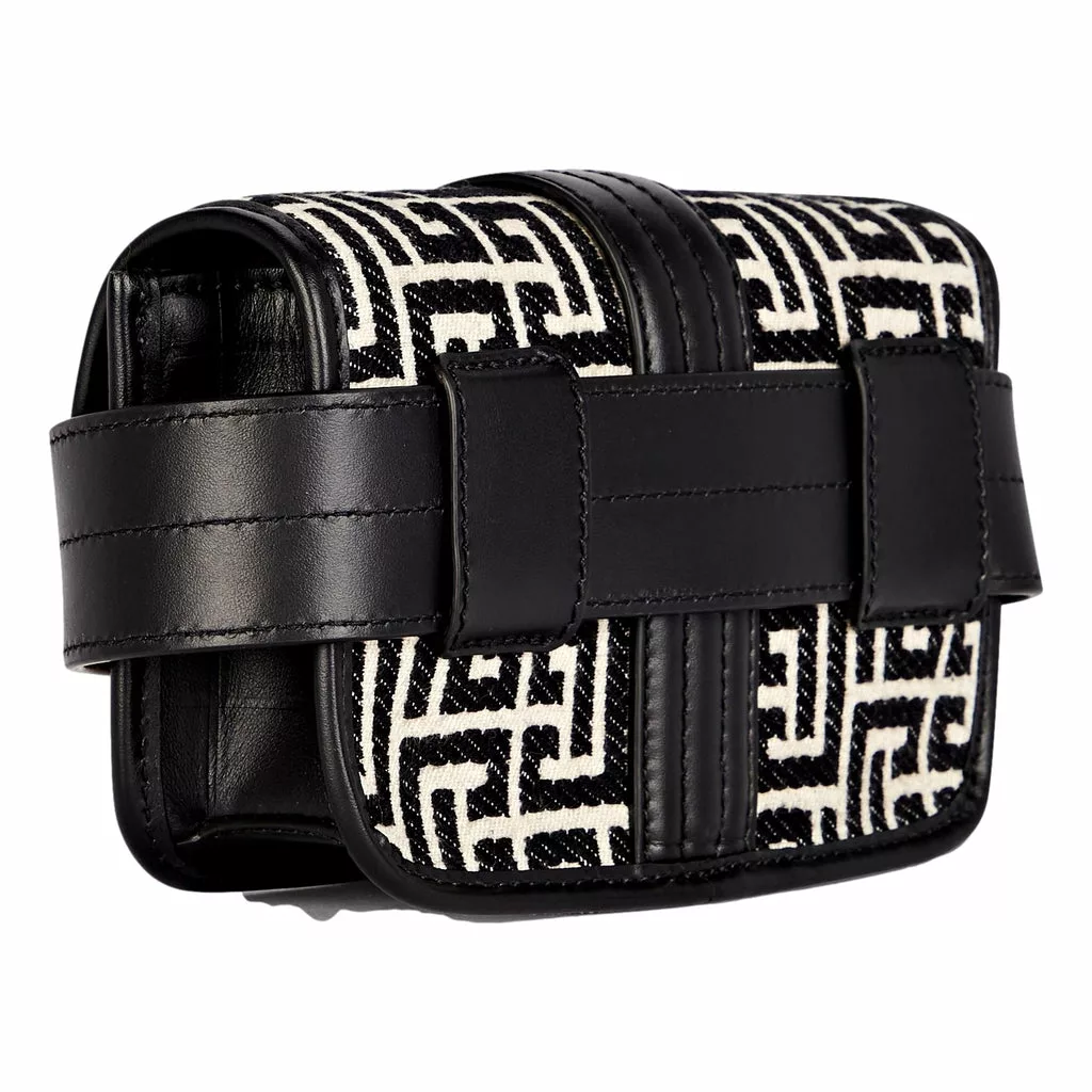 Balmain 1945 Monogram Jacquard Belt Bag Black Balmain 1945 Monogram Jacquard Belt Bag Black | Image 8