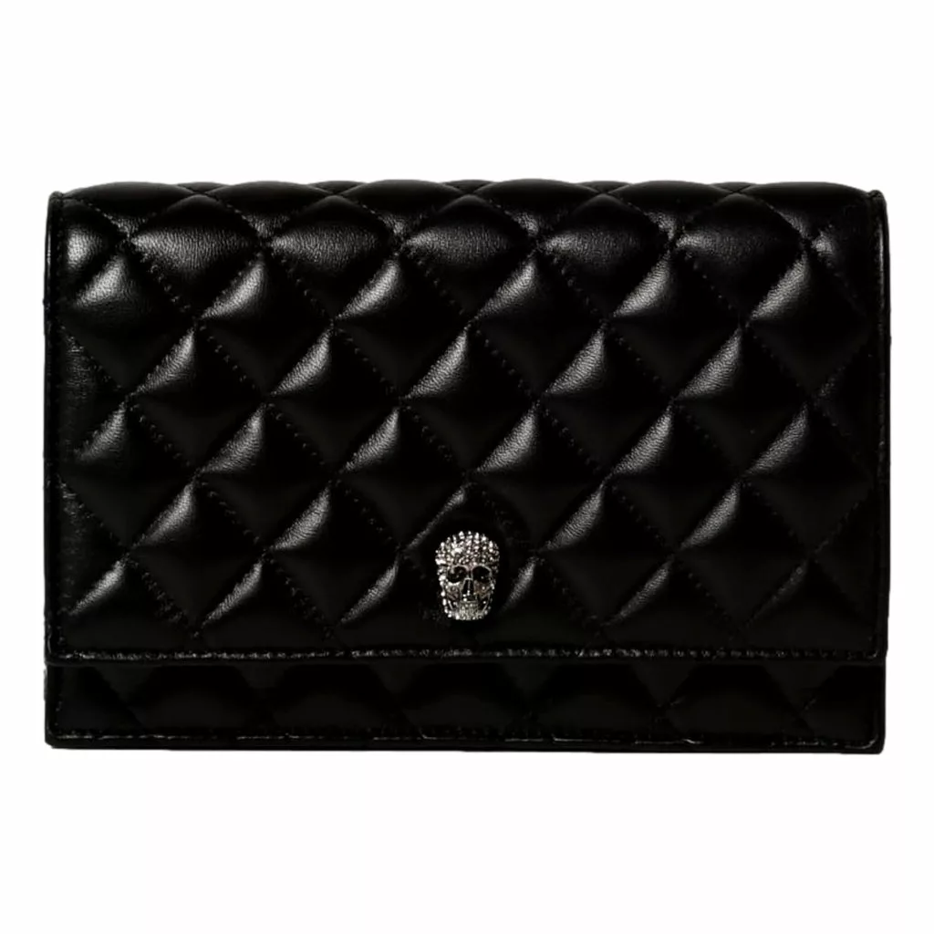 Alexander McQueen Small Black Quilted Leather Skull Shoulder Bag Alexander McQueen Small Black Quilted Leather Skull Shoulder Bag | Image 1