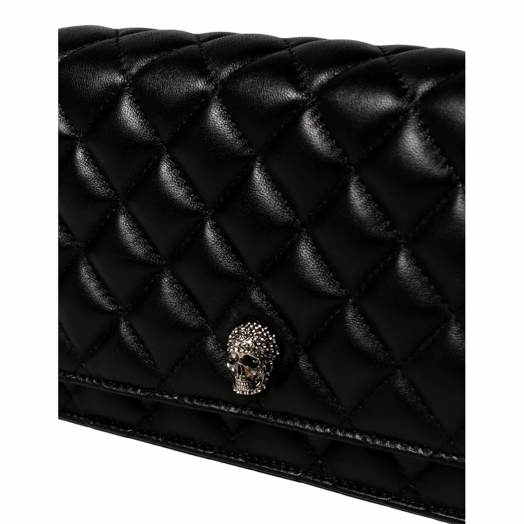 Alexander McQueen Small Black Quilted Leather Skull Shoulder Bag Alexander McQueen Small Black Quilted Leather Skull Shoulder Bag | Image 4
